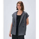 【セットアップ／手洗い可】リネンブレンドテーラードジレ | cloenc | 詳細画像20 