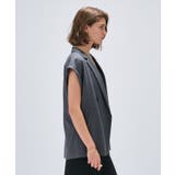 【セットアップ／手洗い可】リネンブレンドテーラードジレ | cloenc | 詳細画像21 