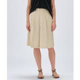 オフホワイト(003) | 【セットアップ／手洗い可】リネンブレンドハーフパンツ | cloenc