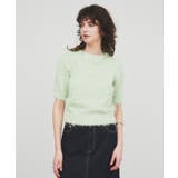 ミントグリーン(021) | 【手洗い可】フェザーラメニットプルオーバー | cloenc