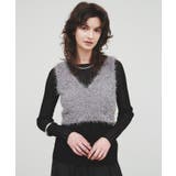 グレー(012) | 【手洗い可】ラメフェザーニットビスチェ | cloenc