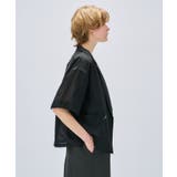 【セットアップ／手洗い可】ハーフスリーブシアージャケット | cloenc | 詳細画像16 