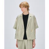 オリーブグリーン(026) | 【セットアップ／手洗い可】ハーフスリーブシアージャケット | cloenc