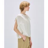 【手洗い可】ギャザーリボンブラウス | cloenc | 詳細画像2 