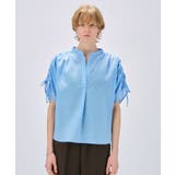 【手洗い可】スキッパーギャザーリボンブラウス | cloenc | 詳細画像7