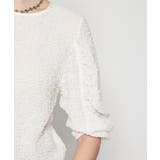 【マシンウォッシュ】ジャガードギャザープルオーバー | cloenc | 詳細画像4 