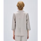 【セットアップ／手洗い可】ドライタッチハーフスリーブジャケット | cloenc | 詳細画像4 