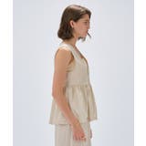 【セットアップ／手洗い可】ストライプペプラムZIPジレ | cloenc | 詳細画像3 