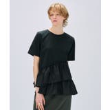 ブラック(019) | 【マシンウォッシュ】イレヘムフリルプルオーバー | cloenc