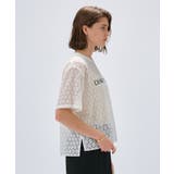 【手洗い可】レースロゴトップス | cloenc | 詳細画像3 