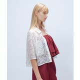 【手洗い可】ハーフスリーブレースポロトップス | cloenc | 詳細画像3 