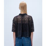 【手洗い可】ハーフスリーブレースポロトップス | cloenc | 詳細画像10 