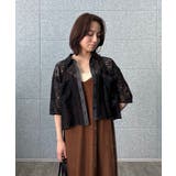 【手洗い可】ハーフスリーブレースポロトップス | cloenc | 詳細画像18 