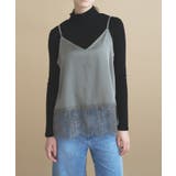 トープ(054) | 【手洗い可】サテンレースキャミソール | cloenc