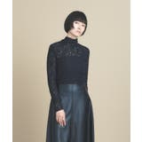 ブラック(019) | 【着映え】レースハイネックカットソー 万能インナー | cloenc