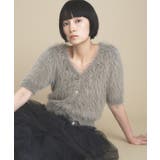 カーキ(927) | 【2WAY】フェザーヤーンカーディガン | cloenc
