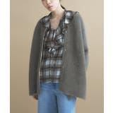 モカブラウン(042) | フェザーヤーンニットカーディガン | cloenc