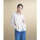 ライトピンク(070) | 【手洗い可】レースペプラムブラウス | cloenc