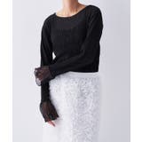 ブラック(019) | 【オケージョン／手洗い可】レースシアーワッシャ―シカットソー | cloenc