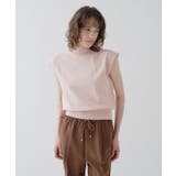 ライトピンク(070) | 【接触冷感／マシンウォッシュ】フレンチスリーブニット | cloenc