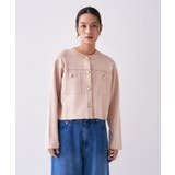 【オケージョン／手洗い可】ノーカラーニットカーディガン | cloenc | 詳細画像31 