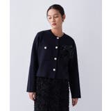 【オケージョン／手洗い可】ノーカラーニットカーディガン | cloenc | 詳細画像39 