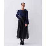 ネイビー(094) | 【セットアイテム オケージョン 手洗い可】ドットチュールレイヤードセットワンピー… | cloenc