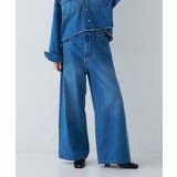 【手洗い可】ドロストイージーワイドデニムパンツ | cloenc | 詳細画像3 