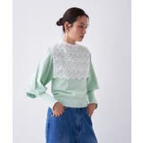 【2way／手洗い可】2wayレースパフスリーブニット | cloenc | 詳細画像24 