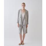 【セットアップ／接触冷感／マシンウォッシュ】リネンライクノーカラージャケット | cloenc | 詳細画像1 