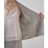 【セットアップ／接触冷感／マシンウォッシュ】リネンライクノーカラージャケット | cloenc | 詳細画像5 