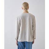 【セットアップ／接触冷感／マシンウォッシュ】リネンライクノーカラージャケット | cloenc | 詳細画像20 