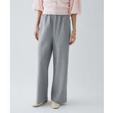 ライトグレー(411) | 【セットアップ／接触冷感／マシンウォッシュ】リネンライクイージーパンツ | cloenc