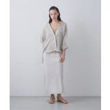 【セットアップ/接触冷感/マシンウォッシュ】リネンライクシャークスカート | cloenc | 詳細画像1