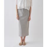 モカブラウン(442) | 【セットアップ/接触冷感/マシンウォッシュ】リネンライクシャークスカート | cloenc