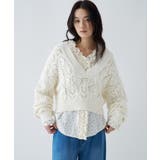 【手洗い可】クロシェ編みクロップドニットプルオーバー | cloenc | 詳細画像8