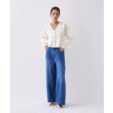 【オケージョン／手洗い可】Vネックペプラムニットカーディガン | cloenc | 詳細画像1 