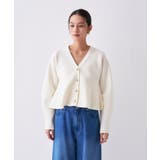 【オケージョン／手洗い可】Vネックペプラムニットカーディガン | cloenc | 詳細画像4 