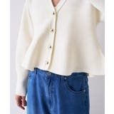 【オケージョン／手洗い可】Vネックペプラムニットカーディガン | cloenc | 詳細画像8 