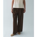 ブラウン(043) | 【接触冷感／UVカット／マシンウォッシュ】エアリークロスストレートパンツ | cloenc