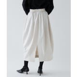 【セットアップ／オケージョン／マシンウォッシュ】コクーンツイルスカート | cloenc | 詳細画像26 