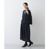 【セットアップ／オケージョン／マシンウォッシュ】コクーンツイルスカート | cloenc | 詳細画像4 