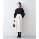 【セットアップ／オケージョン／マシンウォッシュ】コクーンツイルスカート | cloenc | 詳細画像1 