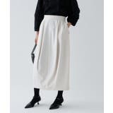 オフホワイト(003) | 【セットアップ／オケージョン／マシンウォッシュ】コクーンツイルスカート | cloenc