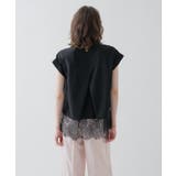 【ひんやり/体型カバー】レースフレンチスリーブブラウス | cloenc | 詳細画像20