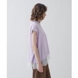 【ひんやり／体型カバー】レースフレンチスリーブ スキッパーブラウス | cloenc | 詳細画像25 