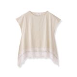 グレージュ(050) | 【ひんやり／UVカット】レース フレンチスリーブプルオーバー | cloenc