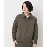 グレー(012) | 【ユニセックス】裏毛起毛衿付スウェット | Dessin