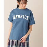 ブルー(092) | 【ユニセックス・洗える】ロゴ刺繍Tシャツ | Dessin