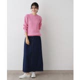 【ユニセックス・洗える】クルーネックケーブルニット | Dessin | 詳細画像7